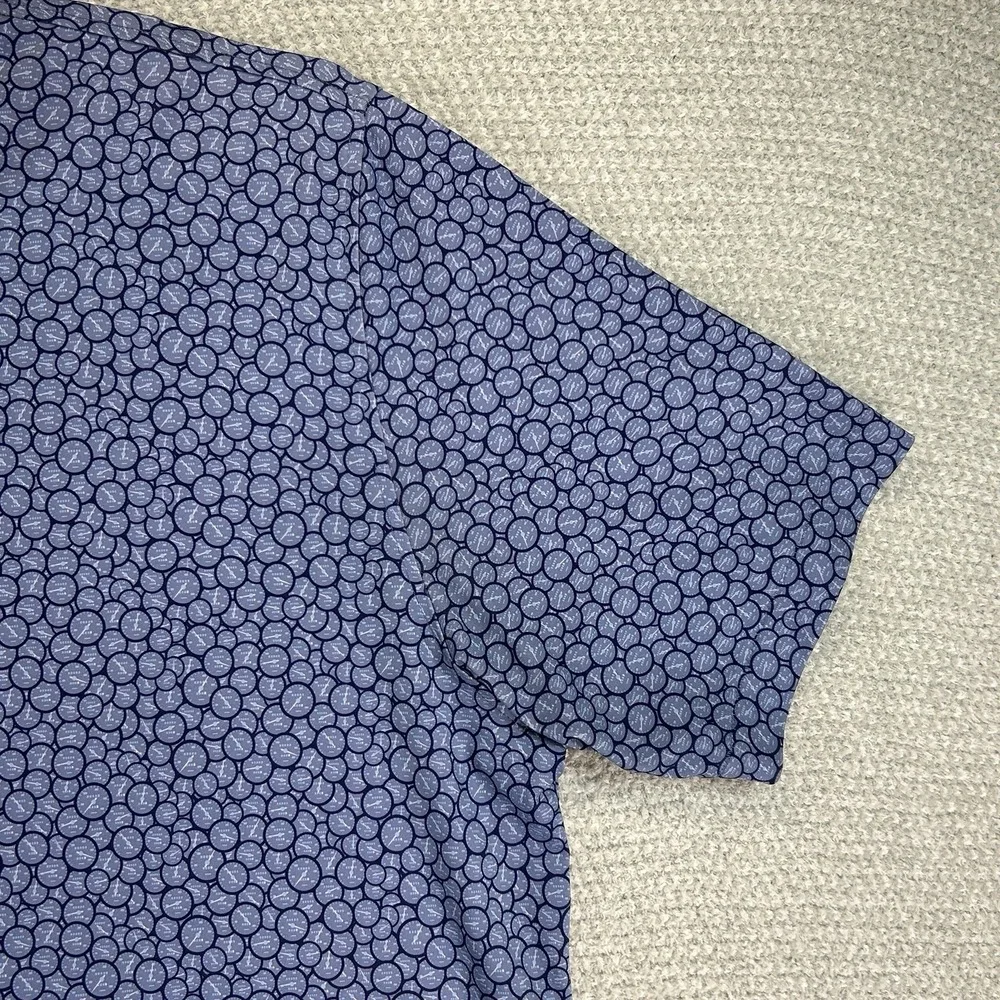 Peter Millar Polo Shirt Mens XL Blue Runner Performance Jersey Summer Comfort - Picture 4 of 16